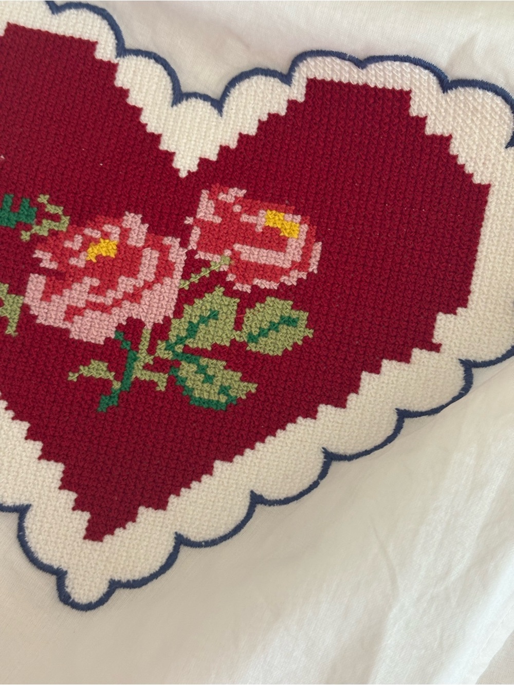 FOR LOVE AND LEMONS Mi Amore White Embroidered Heart Wrap Skirt - Picture 5 of 7